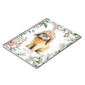 Carnet Watercolor Floral Bunny Rabbit Personalized (Côté gauche)
