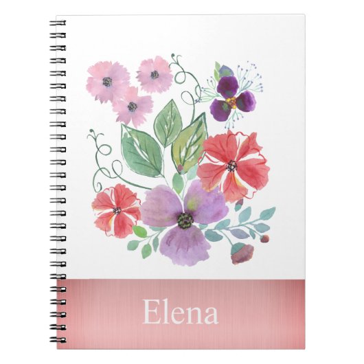 Carnet Watercolor flowers (Devant)