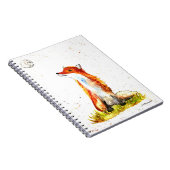 Carnet Watercolor fox forest woodland animals rustic baby (Côté Droit)
