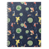 Carnet Watercolor Koi Fish Pond Seamless Pattern (Devant)