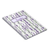 Carnet Watercolor Lavender Flowers Personalized (Côté Droit)