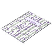 Carnet Watercolor Lavender Flowers Personalized (Côté gauche)