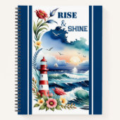 Carnet Watercolor Lighthouse Beach Nautique (Devant)