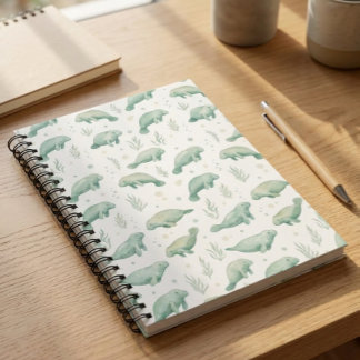 Carnet Watercolor Manatee Notebook