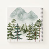 Carnet Watercolor Mountain Cabine Lake House GuestBook (Dos)