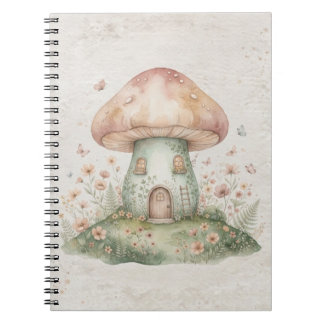Carnet Watercolor Mushroom Spiral Notebook – Whimsical