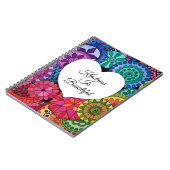 Carnet Watercolor Rainbow Mandala With Heart (Côté gauche)