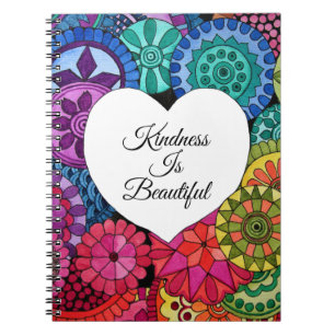 Carnet Watercolor Rainbow Mandala With Heart