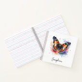 Carnet Watercolor Red Admiral Butterfly Personalized (Intérieur)