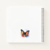 Carnet Watercolor Red Admiral Butterfly Personalized (Dos)