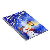 Carnet Watercolor snowman Merry Christmas (Côté Droit)