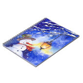 Carnet Watercolor snowman Merry Christmas (Côté gauche)
