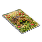Carnet Watercolor Sulcata Tortoise with lucky clover (Côté Droit)