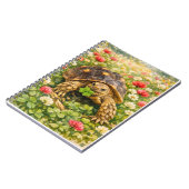 Carnet Watercolor Sulcata Tortoise with lucky clover (Côté gauche)
