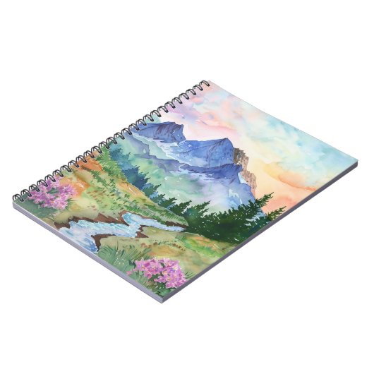 Carnet Watercolor Summer Mountain (Côté gauche)