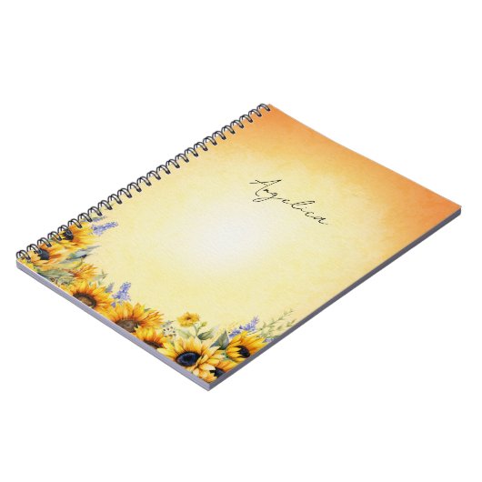 Carnet Watercolor Sunflower Notebook (Côté gauche)