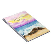 Carnet Watercolor Sunset Beach Self Care Commence Avec Mo (Côté Droit)