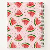 Carnet Watercolor Watermelon Motif de fruits (Dos)