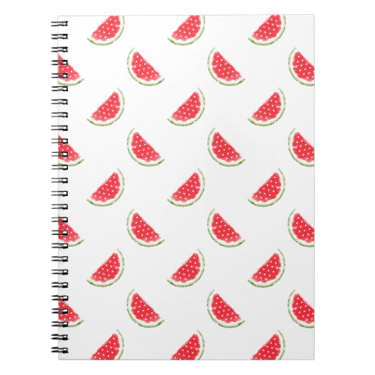 Carnet Watercolor Watermelon Pattern (Devant)