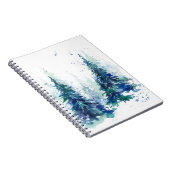 Carnet Watercolor winter forest Christmas tree (Côté Droit)