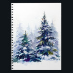 Carnet Watercolor winter forest Christmas tree<br><div class="desc">Watercolor winter forest Christmas tree est une illustration painting illustration</div>