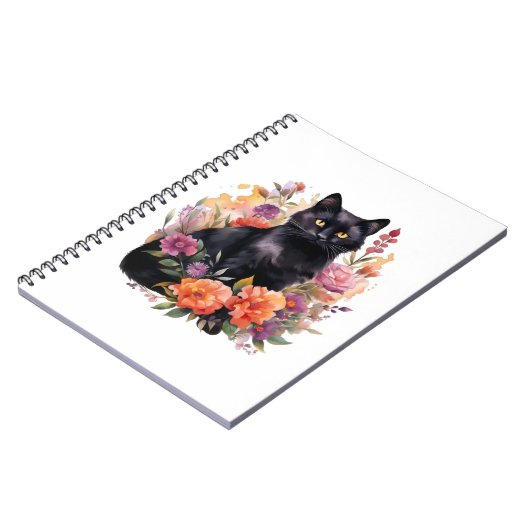 Carnet Watercolour Black Cat (Côté gauche)