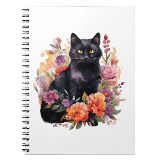 Carnet Watercolour Black Cat (Devant)