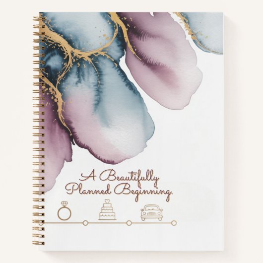 Carnet Watercolour Timeline | Artistic Wedding Design (Devant)