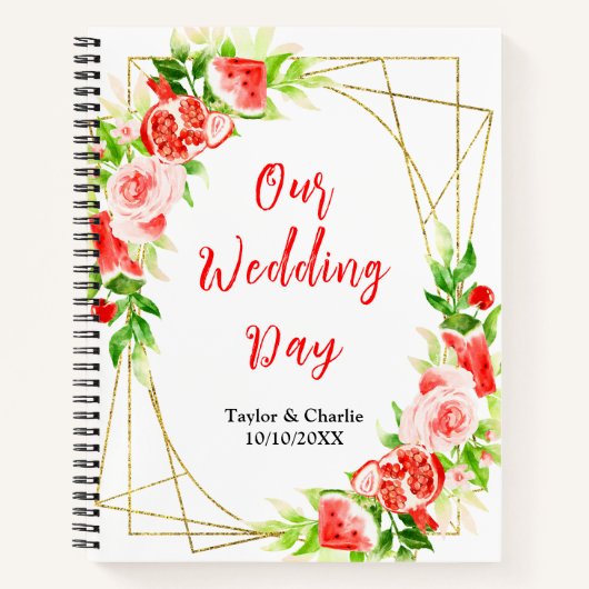 Carnet Watermelon and Pomegranate Wedding Planner (Devant)