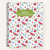 Carnet Watermelon Recettes Favorites Personnalisées (Devant)