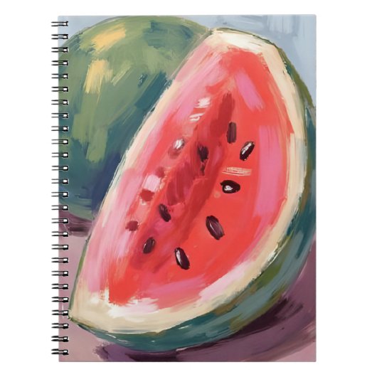 Carnet Watermelon Slice | Fruit Watercolor Painting (Devant)