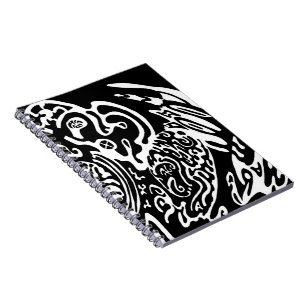 Carnet "Wave Creature" B&W Art abstrait