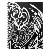 Carnet "Wave Creature" B&W Art abstrait (Devant)