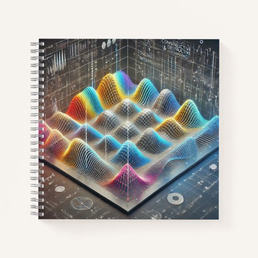 Carnet Wave Interference Book Cover Vibrant Physics  (Devant)