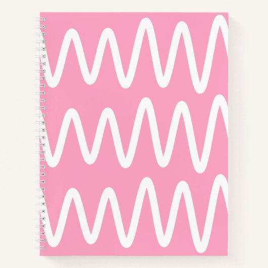 Carnet Wave No. 3 - Notebook (Flamingo Pink) (Devant)
