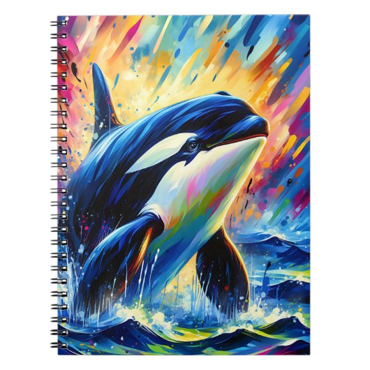 Carnet Waves of Color Orca – Abstract Ocean Energy (Devant)