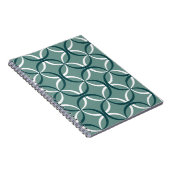 Carnet Wavy Lines Green Seamless Motif (Côté Droit)