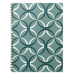 Carnet Wavy Lines Green Seamless Motif