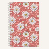 Carnet Wavy Pink Daisies (Recto)