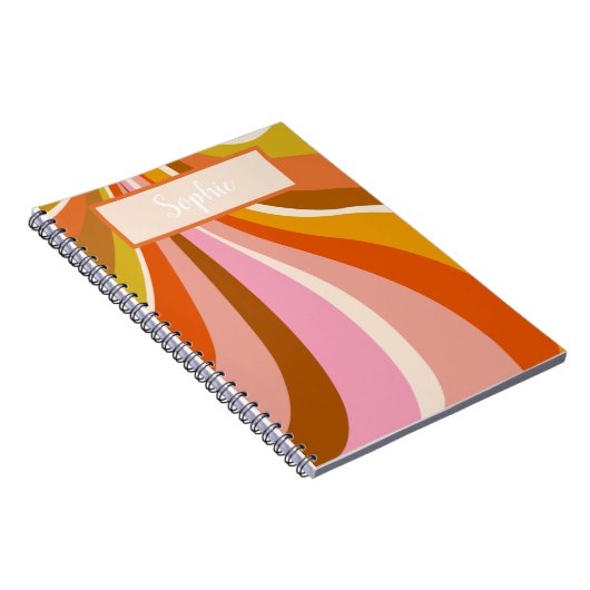 Carnet Wavy Retro, Notes Journal, (Côté Droit)