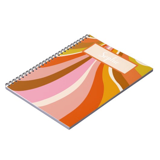 Carnet Wavy Retro, Notes Journal, (Côté gauche)