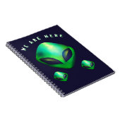 Carnet "We Are Here" Green Alien head (Côté Droit)