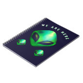 Carnet "We Are Here" Green Alien head (Côté gauche)