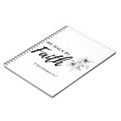 Carnet We Walk By Faith Christian Bible Scripture (Côté gauche)