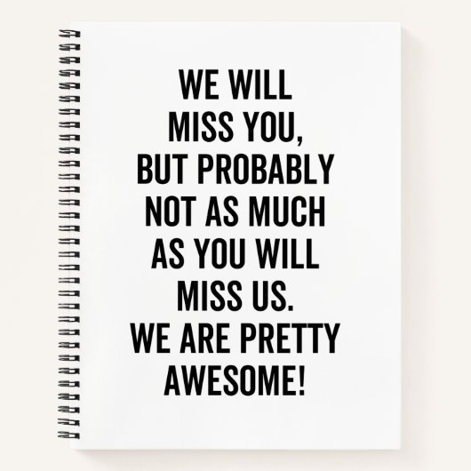 Carnet We Will Miss You (Devant)