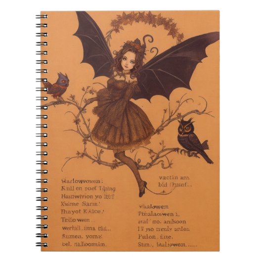 Carnet Web Halloween Samhain Fairy Owl Spider (Devant)