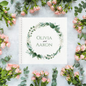 Carnet Wedding Guest Book with Botanical Wreath Cover