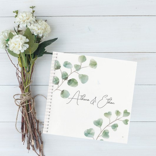 Carnet Wedding Guest Book with Eucalyptus Leaves