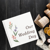 Carnet Wedding Guest Book with Romantic Botanical Design