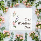 Carnet Wedding Guest Book with Romantic Botanical Design